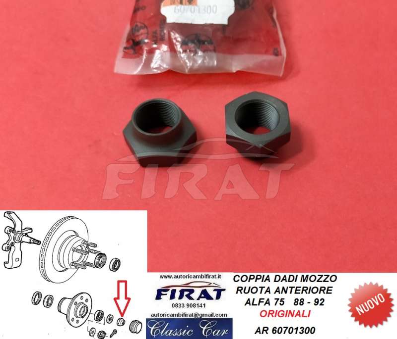 DADI MOZZO RUOTA ALFA 75 ANT. (60701300)